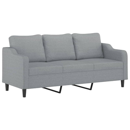 3Místná Pohovka S Podnožkou 180 Cm Textil