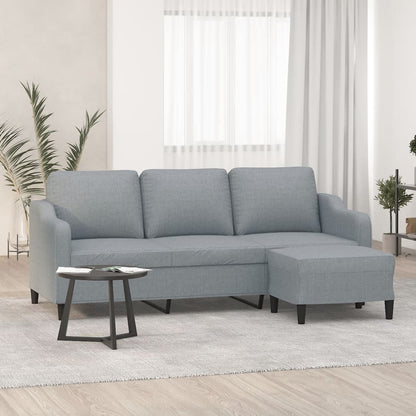 3Místná Pohovka S Podnožkou 180 Cm Textil