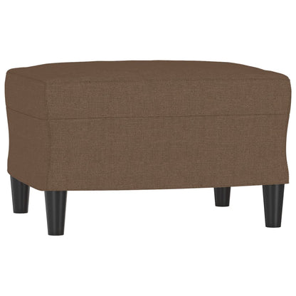 3Místná Pohovka S Podnožkou Hnědá 180 Cm Textil
