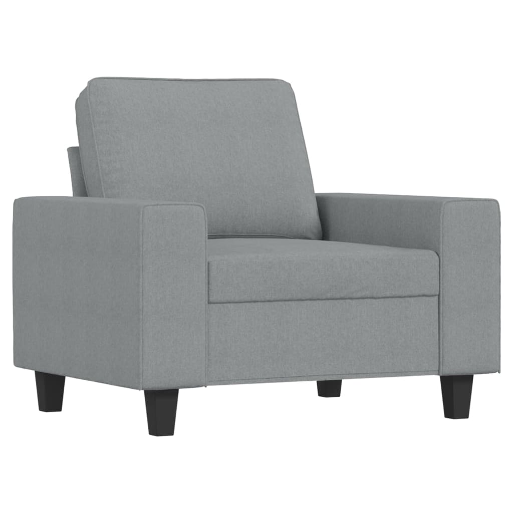 Křeslo S Podnožkou Světle Šedé 60 Cm Textil