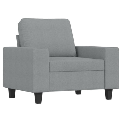 Křeslo S Podnožkou Světle Šedé 60 Cm Textil