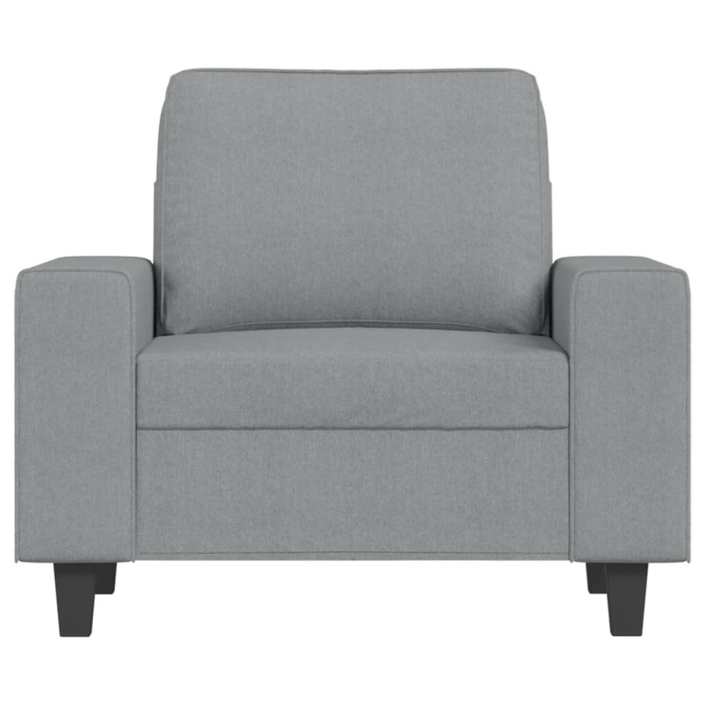 Křeslo S Podnožkou Světle Šedé 60 Cm Textil