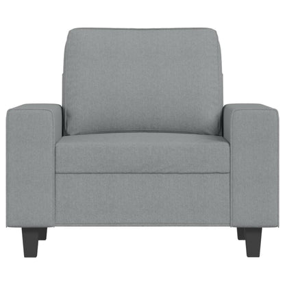 Křeslo S Podnožkou Světle Šedé 60 Cm Textil