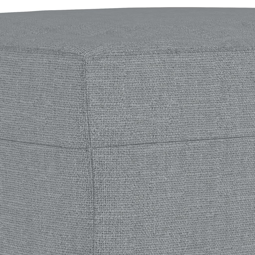 Křeslo S Podnožkou Světle Šedé 60 Cm Textil