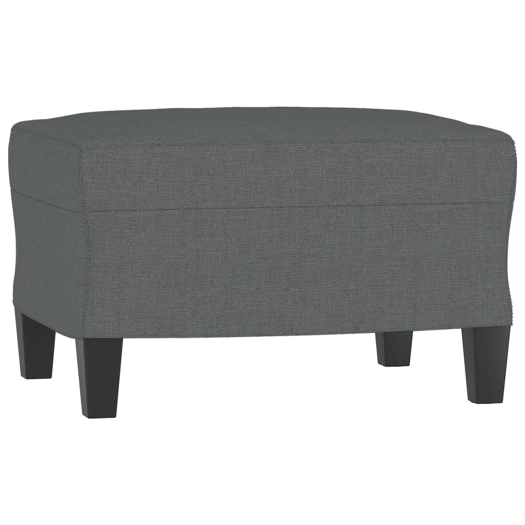 Křeslo S Podnožkou Tmavě Šedé 60 Cm Textil