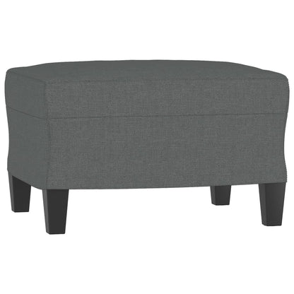 Křeslo S Podnožkou Tmavě Šedé 60 Cm Textil