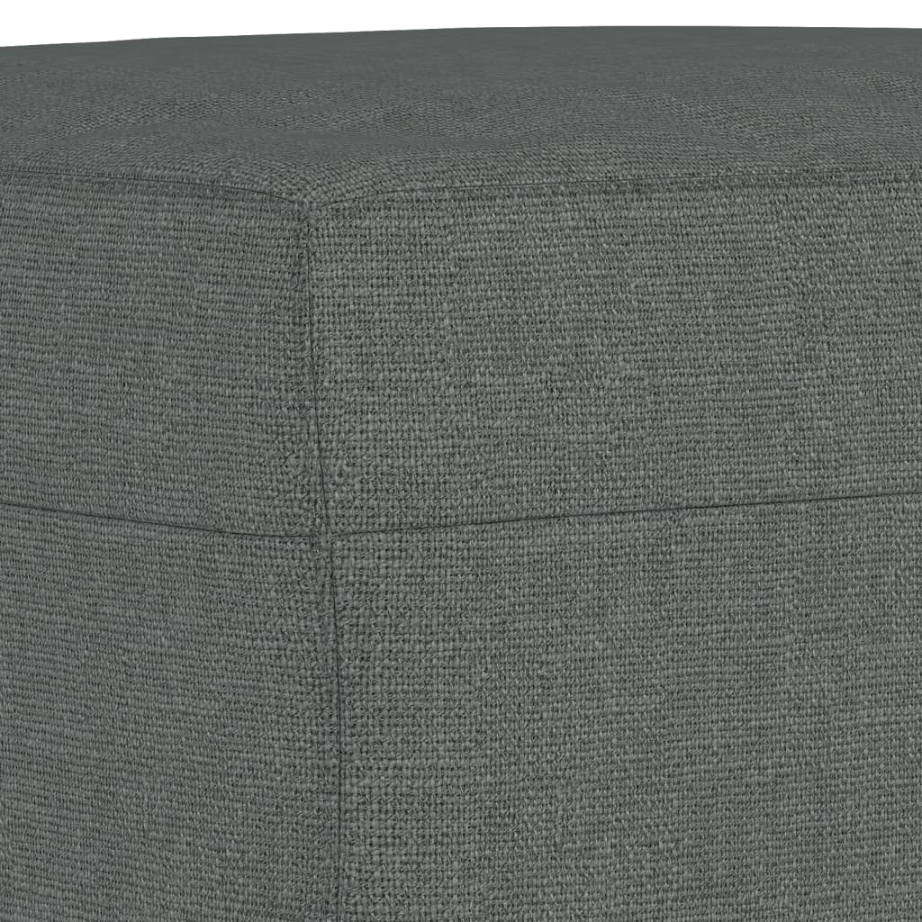 Křeslo S Podnožkou Tmavě Šedé 60 Cm Textil