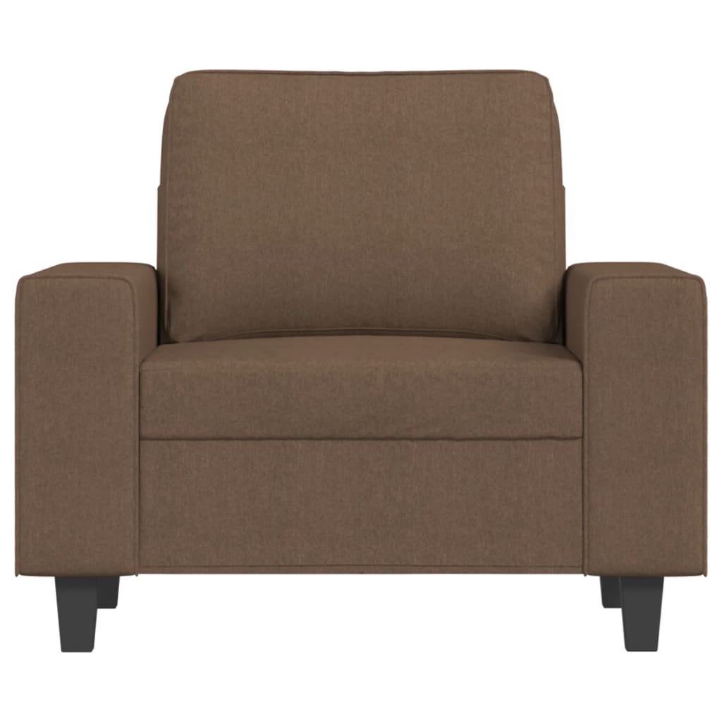 Křeslo S Podnožkou Hnědé 60 Cm Textil