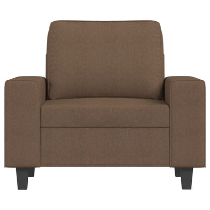 Křeslo S Podnožkou Hnědé 60 Cm Textil