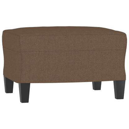 Křeslo S Podnožkou Hnědé 60 Cm Textil