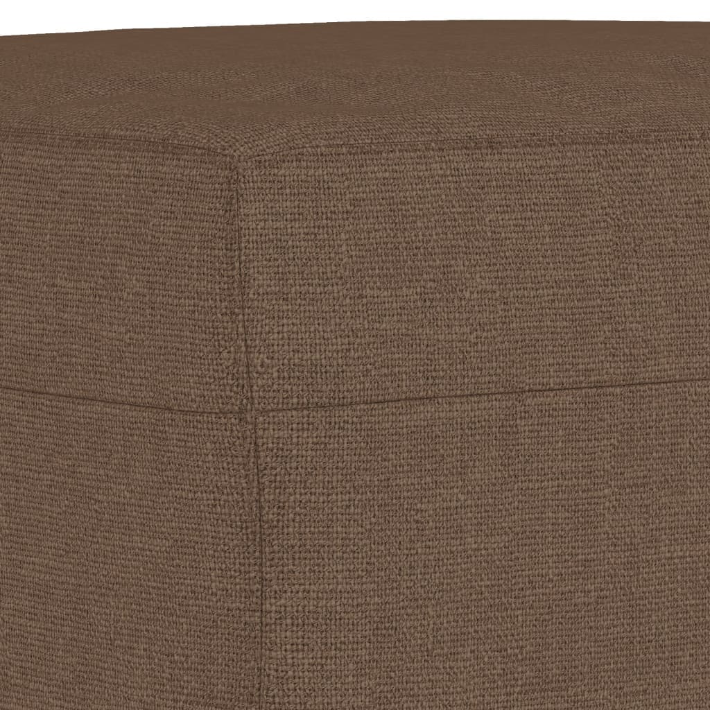 Křeslo S Podnožkou Hnědé 60 Cm Textil