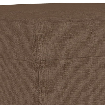 Křeslo S Podnožkou Hnědé 60 Cm Textil