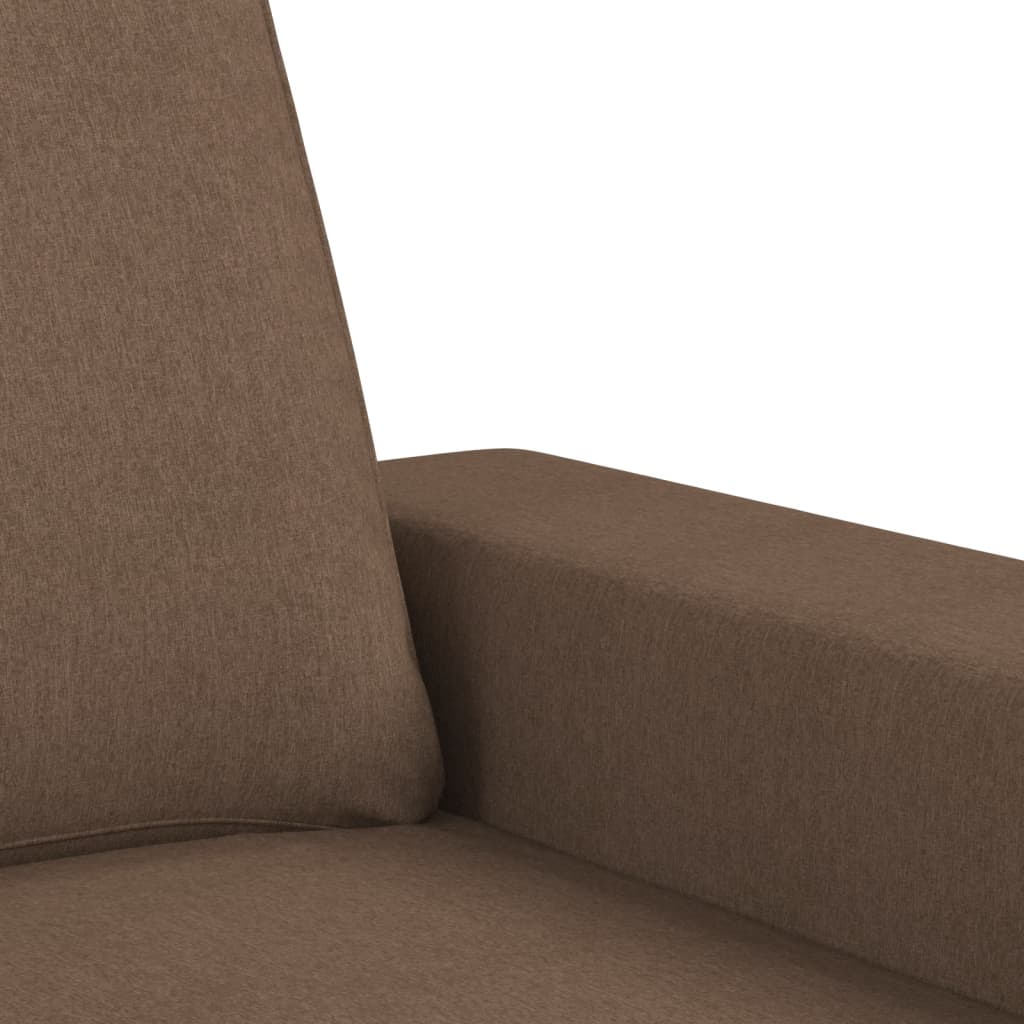 Křeslo S Podnožkou Hnědé 60 Cm Textil