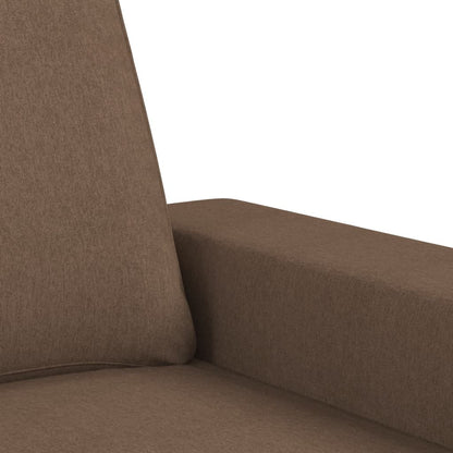 Křeslo S Podnožkou Hnědé 60 Cm Textil