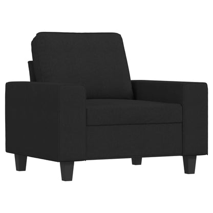 Křeslo S Podnožkou Černé 60 Cm Textil