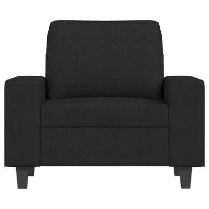 Křeslo S Podnožkou Černé 60 Cm Textil