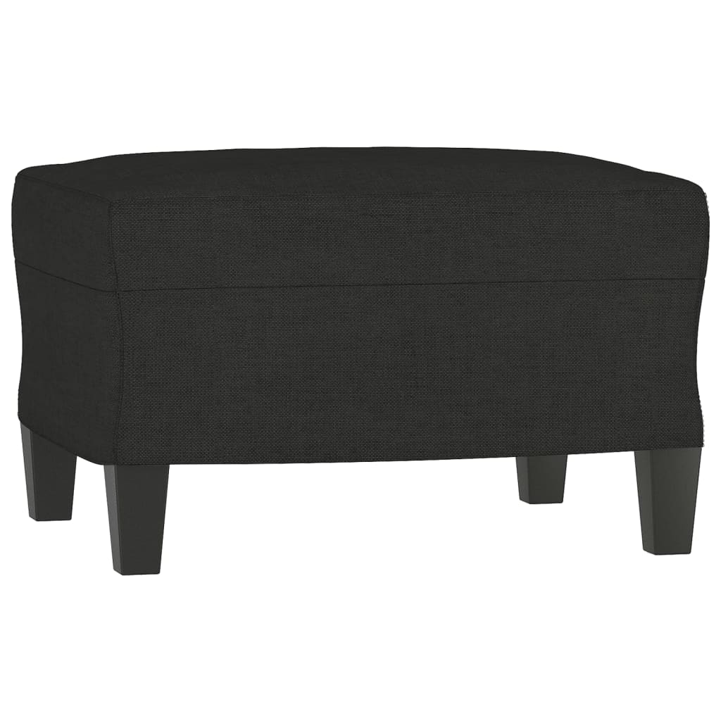 Křeslo S Podnožkou Černé 60 Cm Textil