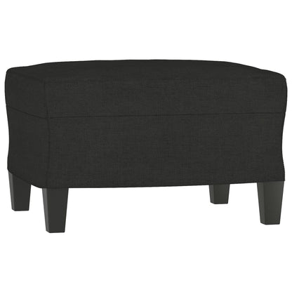 Křeslo S Podnožkou Černé 60 Cm Textil
