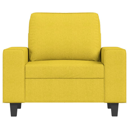 Křeslo S Podnožkou Světle Žluté 60 Cm Textil
