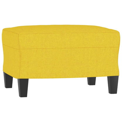 Křeslo S Podnožkou Světle Žluté 60 Cm Textil