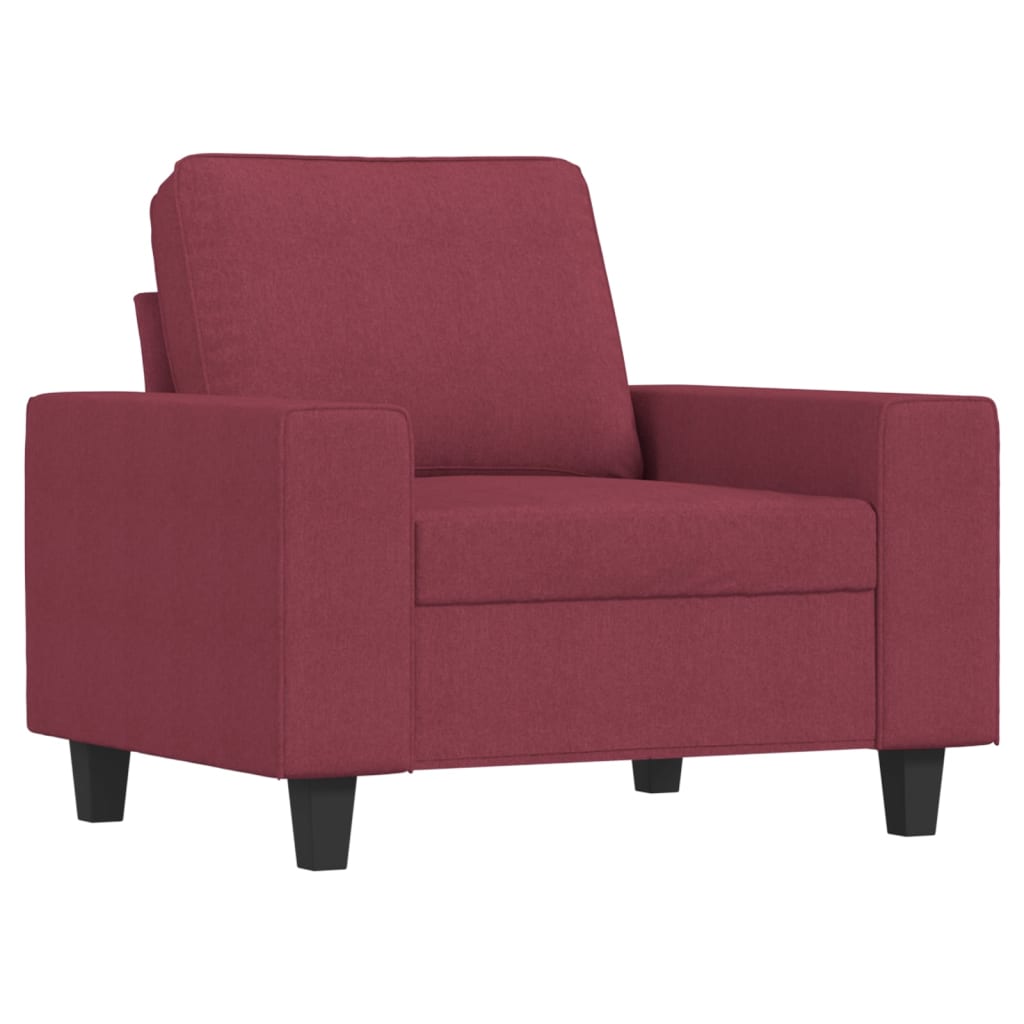 Křeslo S Podnožkou Vínové 60 Cm Textil