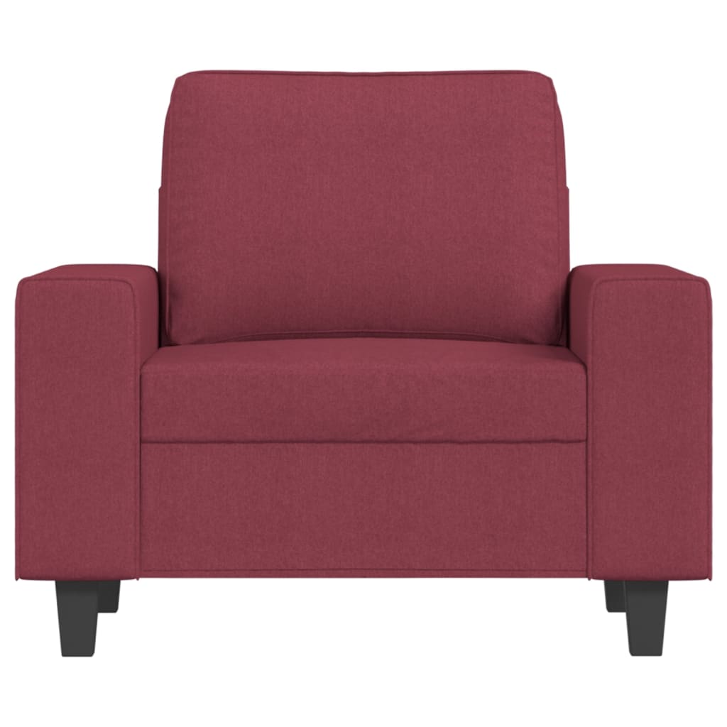 Křeslo S Podnožkou Vínové 60 Cm Textil