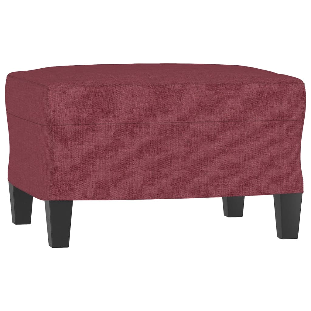Křeslo S Podnožkou Vínové 60 Cm Textil