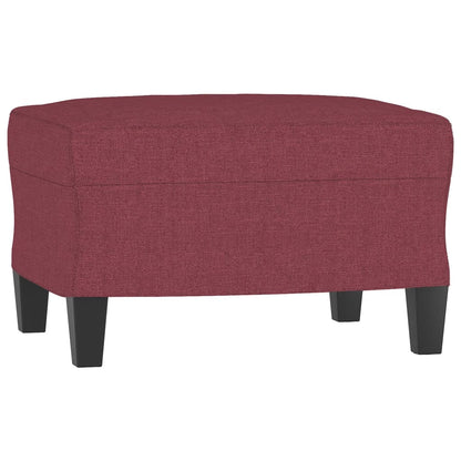 Křeslo S Podnožkou Vínové 60 Cm Textil