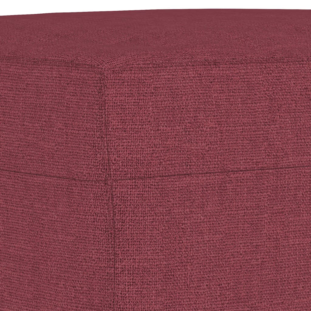 Křeslo S Podnožkou Vínové 60 Cm Textil