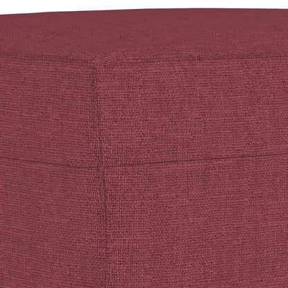 Křeslo S Podnožkou Vínové 60 Cm Textil