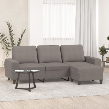 3Místná Pohovka S Podnožkou 180 Cm Textil