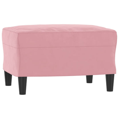 Křeslo S Podnožkou Růžová 60 Cm Samet