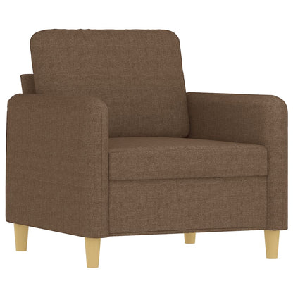Křeslo S Podnožkou Hnědé 60 Cm Textil
