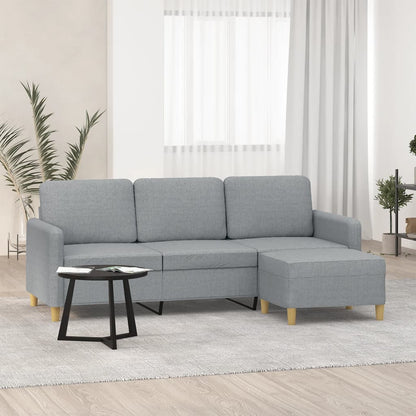 3Místná Pohovka S Podnožkou 180 Cm Textil