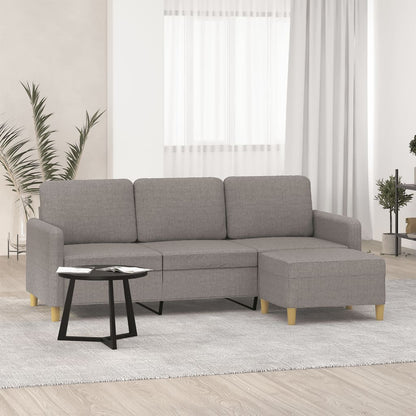 3Místná Pohovka S Podnožkou 180 Cm Textil