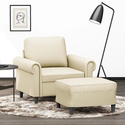 Křeslo S Podnožkou 60 Cm Umělá Kůže