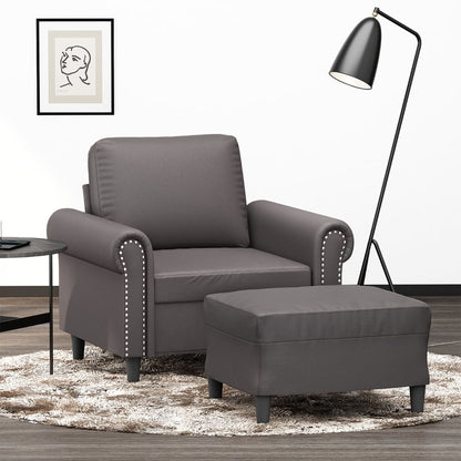 Křeslo S Podnožkou 60 Cm Umělá Kůže