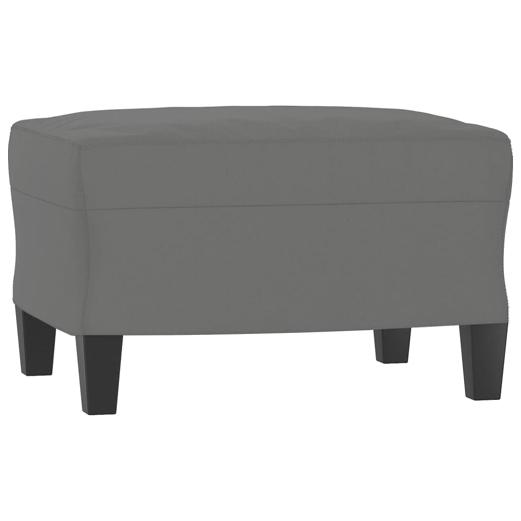 Křeslo S Podnožkou Tmavě Šedé 60 Cm Tkanina Z Mikrovlákna