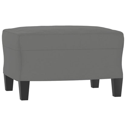 Křeslo S Podnožkou Tmavě Šedé 60 Cm Tkanina Z Mikrovlákna