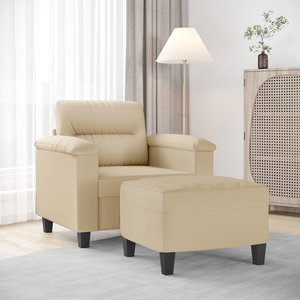 Křeslo S Podnožkou Tmavě Šedé 60 Cm Tkanina Z Mikrovlákna