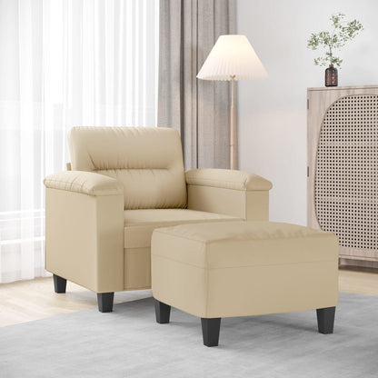 Křeslo S Podnožkou Tmavě Šedé 60 Cm Tkanina Z Mikrovlákna