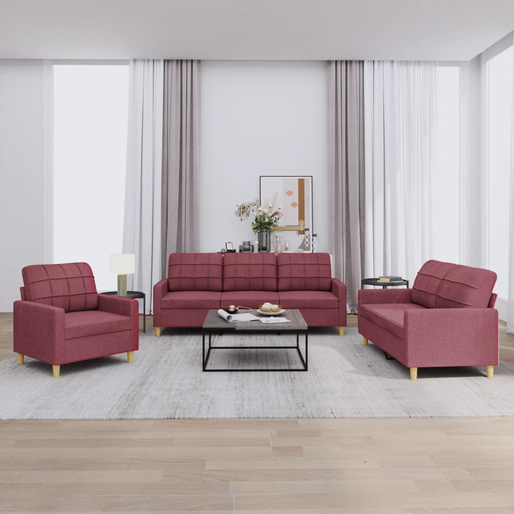 4Dílná Sedací Souprava S Polštáři Textil