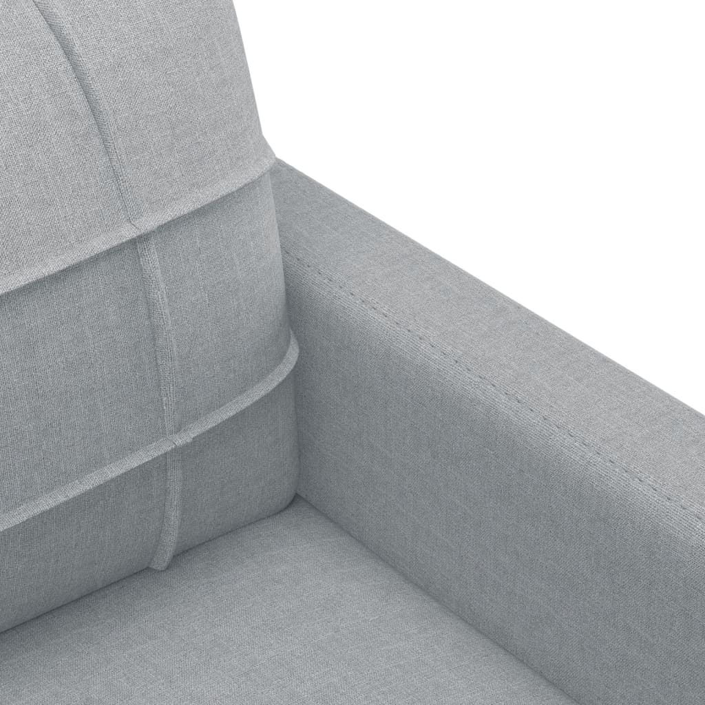 4Dílná Sedací Souprava S Polštáři Světle Šedá Textil