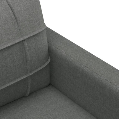 4Dílná Sedací Souprava S Polštáři Tmavě Šedá Textil