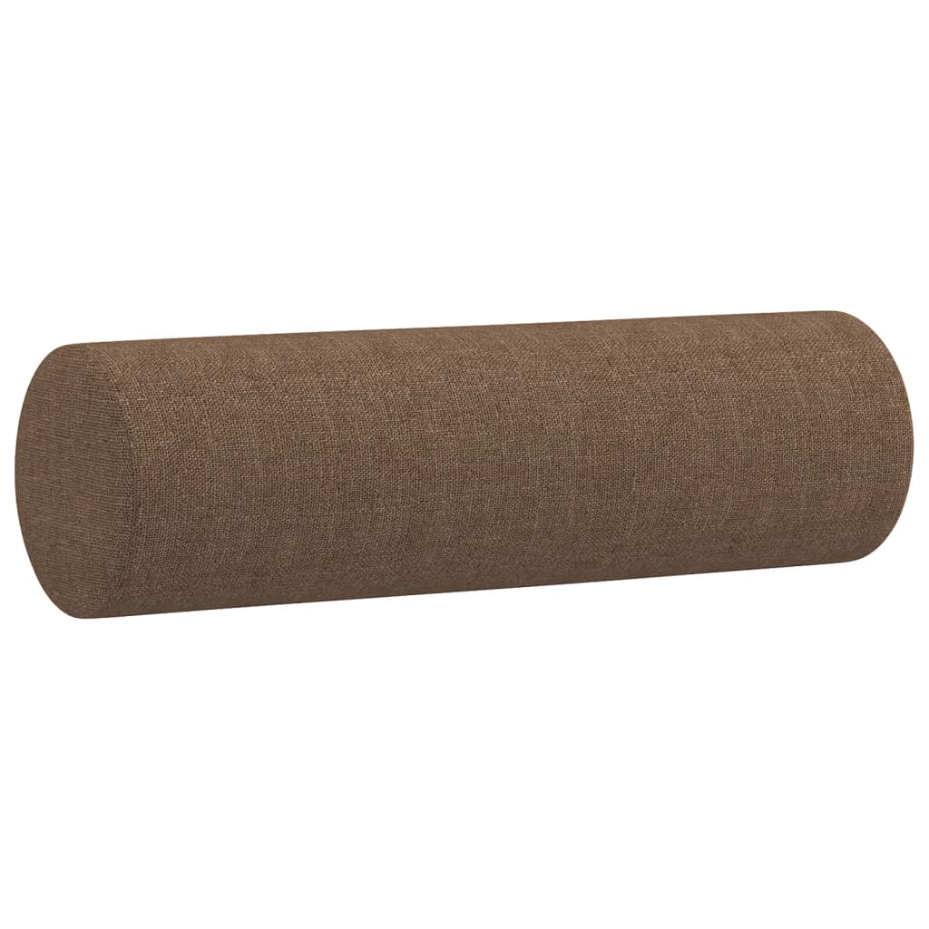 4Dílná Sedací Souprava S Polštáři Hnědá Textil