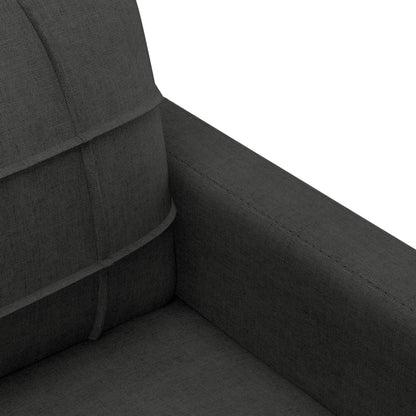 4Dílná Sedací Souprava S Polštáři Černá Textil