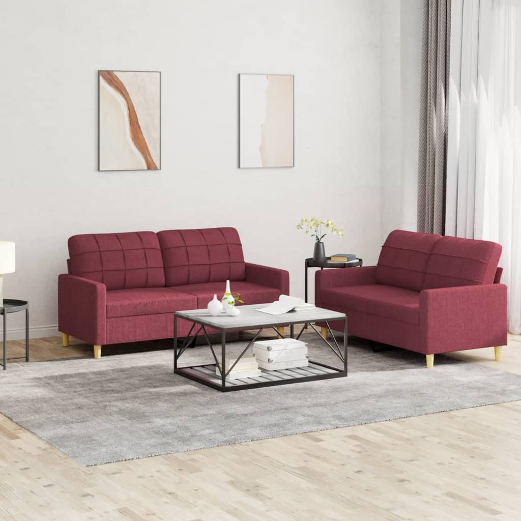 3Dílná Sedací Souprava S Polštáři Textil