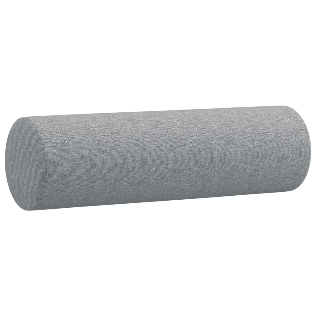 3Dílná Sedací Souprava S Polštáři Světle Šedá Textil