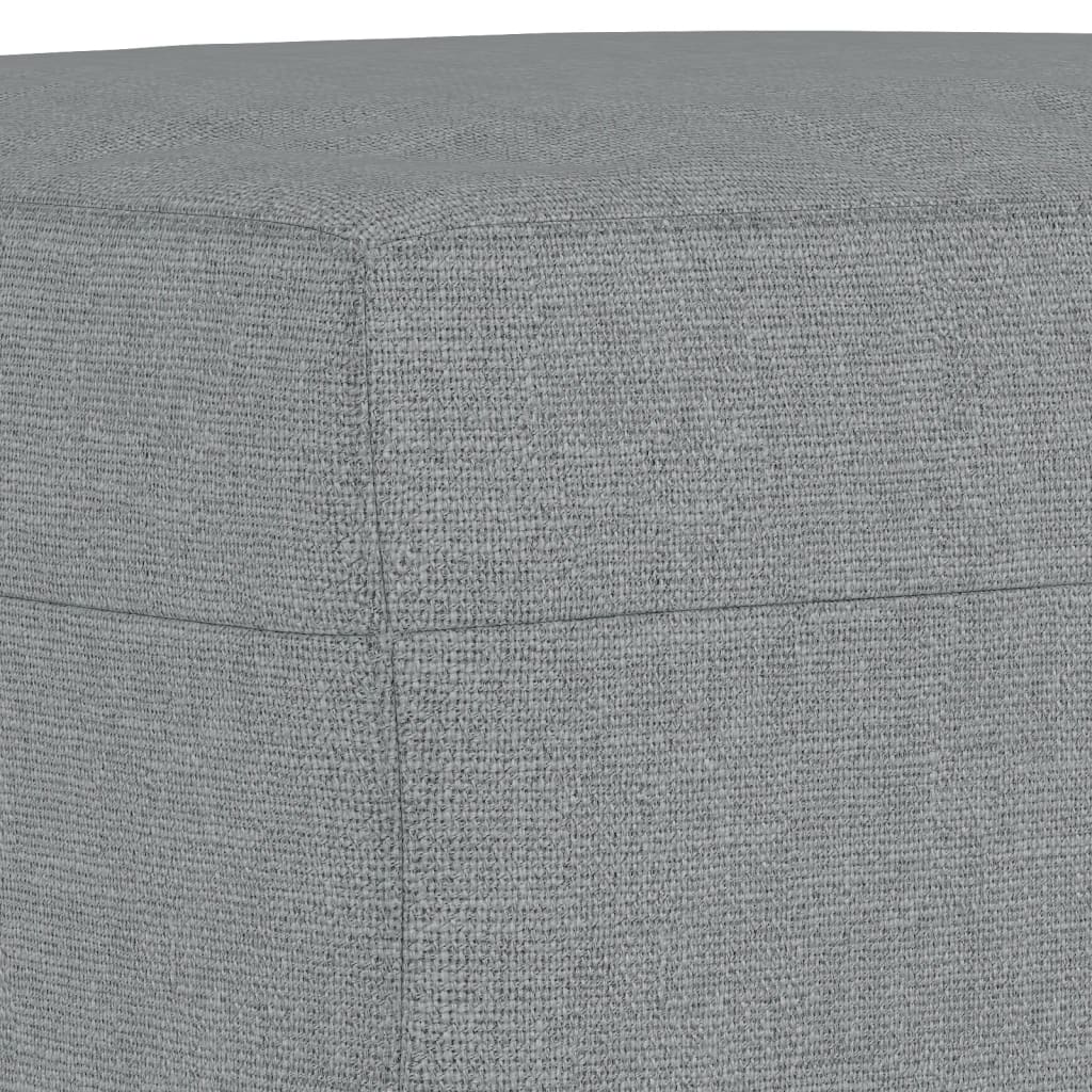 3Dílná Sedací Souprava S Polštáři Světle Šedá Textil