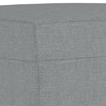 3Dílná Sedací Souprava S Polštáři Světle Šedá Textil